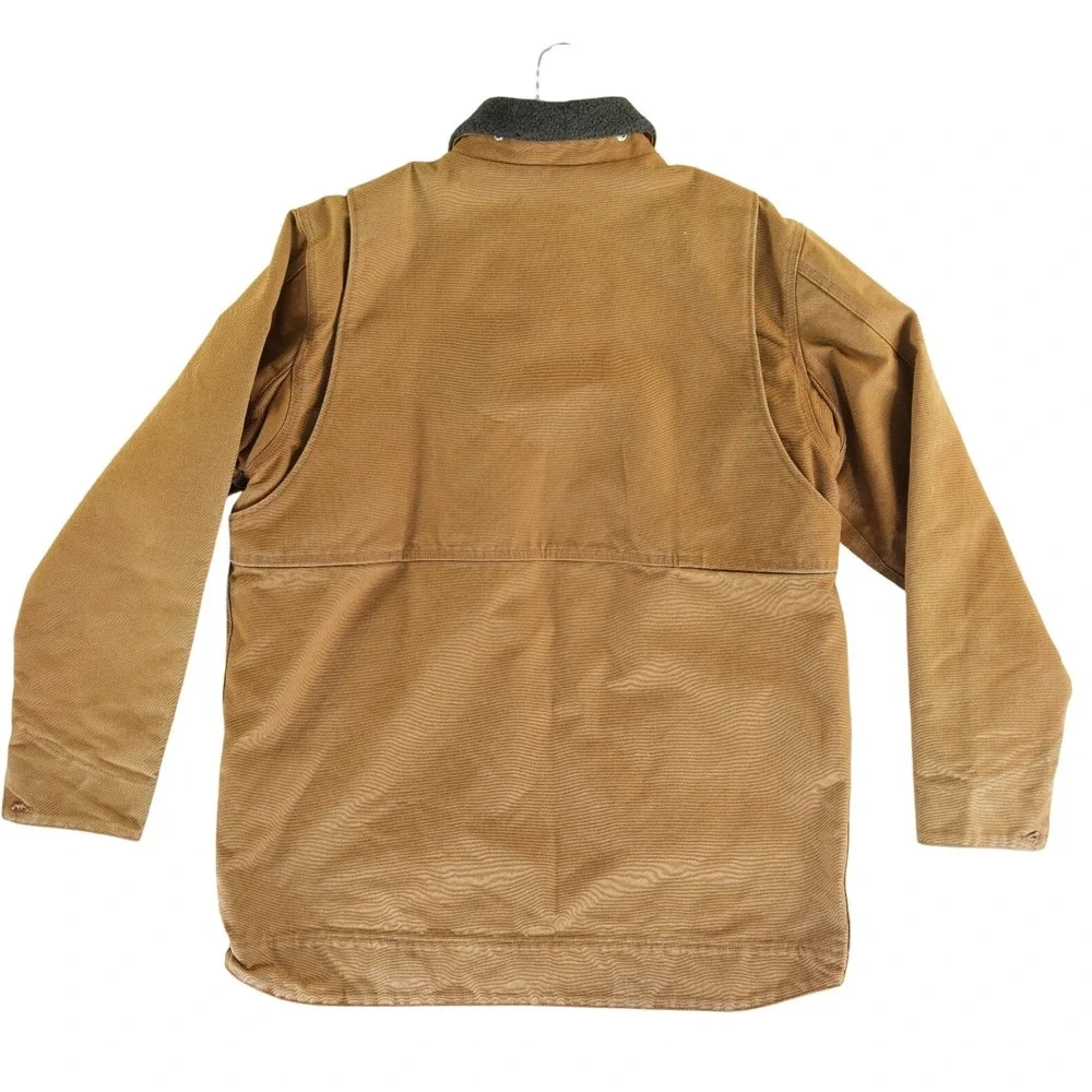 Carhartt Coat Men's Size XL Tall Brown Full Swing Chore Coat Duck Jacket Vintage